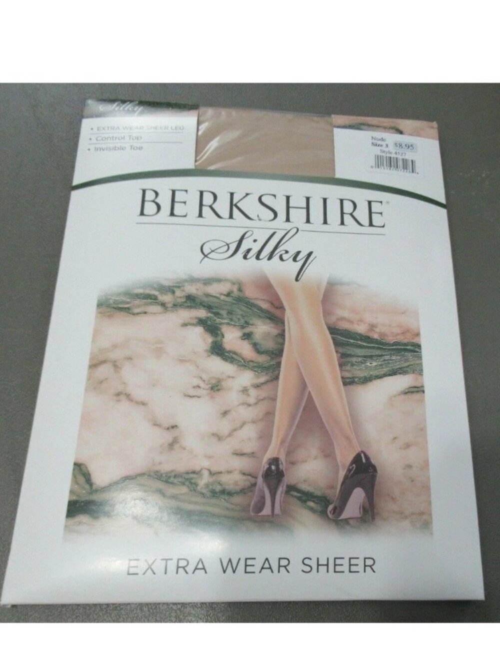 Berkshire Women's Silky Extra Wear Sheer Leg Control Top Pantyhose, Nude, Size 3